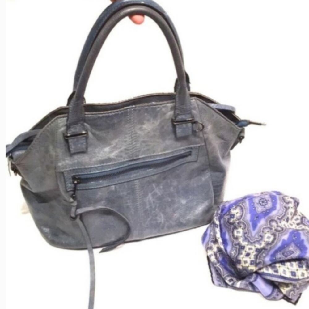 Elliott Lucca Faro Satchel Bag Blueberry color EUC